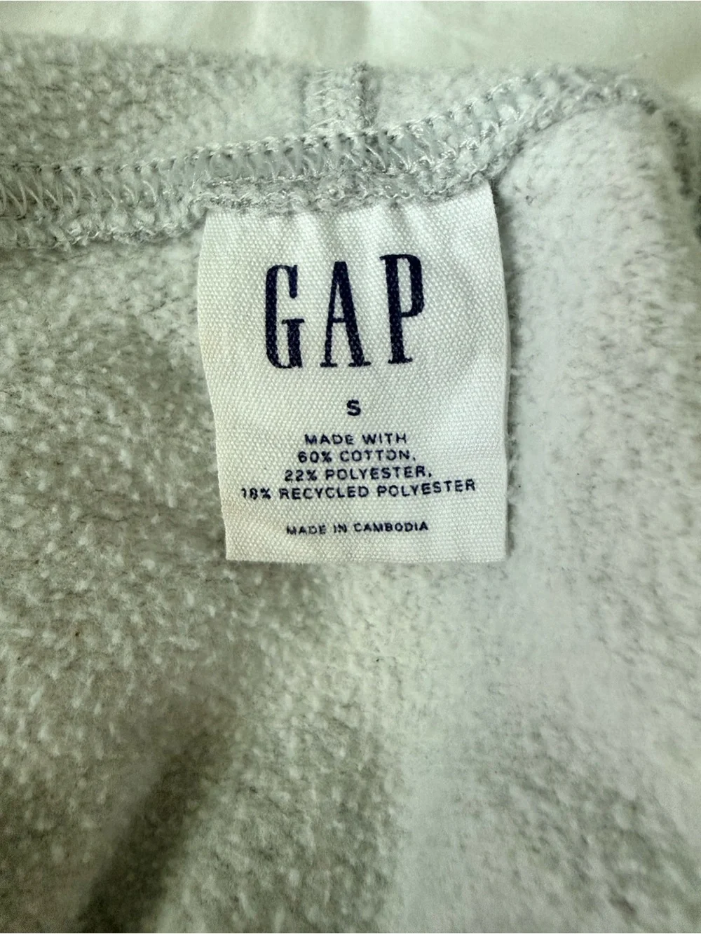 GAP Light Gray Kids' Hooded Sweatshirt with Logo